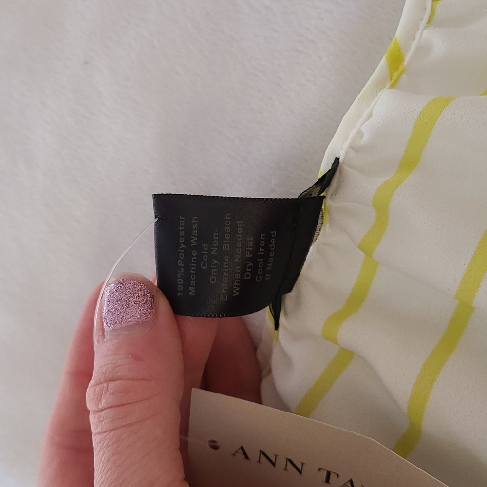 ANN TAYLOR Stripped Tank Top With Pockets - Picture 11 of 13